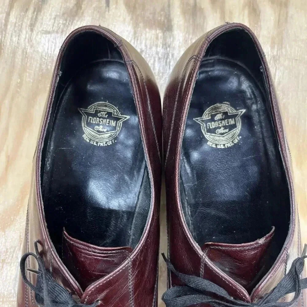 Florsheim Richfield The Florsheim Shoe Red Lace Up Size 12D 33617 Vintage - Picture 8 of 12